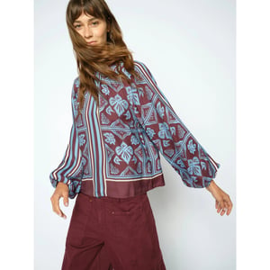 Mos Mosh 181040 278 mosmosh mmmilkey linocut blouse port royale