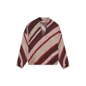 Summum 2s3560-12488 120 top v neck stripe printed multicolour