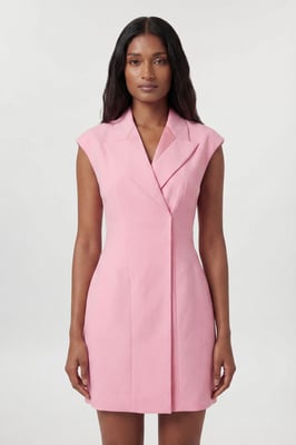 Compact Stretch Seam Detail Tailored Mini Dress