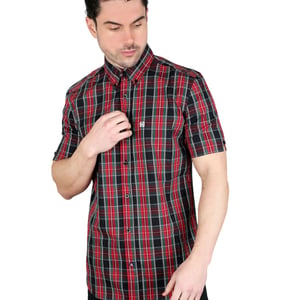 Lambretta Geruit unisex overhemd voor volwassenen (Zwart, Rood, Groen)