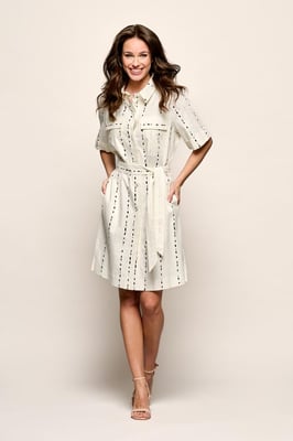 Lexie Print Tuniek Offwhite / Zwart