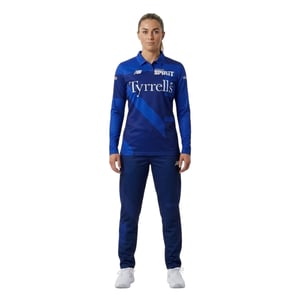 New Balance Cricketpoloshirt voor dames uit Londen (Team Koningsblauw)