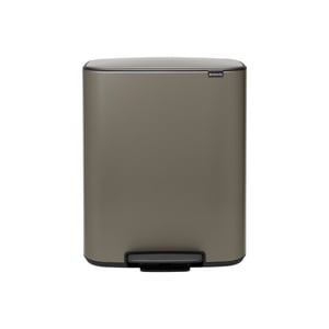 Brabantia Bo hi pedaalemmer 2 x 30 liter platinum