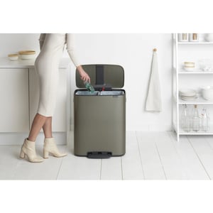 Brabantia Bo hi pedaalemmer 2 x 30 liter platinum