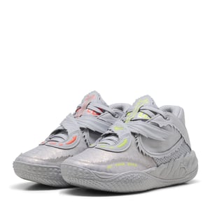 Boys Puma Mb.05 Metallic Basketball Trainers in Vibrant Sil-Yel