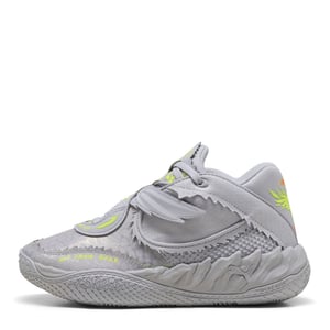 Boys Puma Mb.05 Metallic Basketball Trainers in Vibrant Sil-Yel