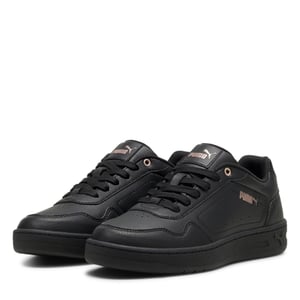 Women's Puma Court Classy Trainers in Black-Rosegold