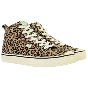 Cariuma OCA High Stripe Leopard Print Unisex Brown Plismolls