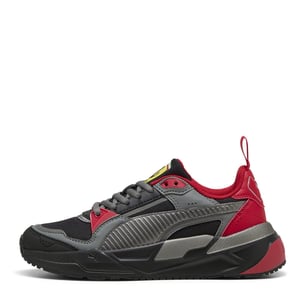 Boys Puma Kids Ferrari Trinity 2 Low Top Trainers in Black-Rosso C