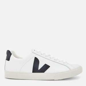 Women's VEJA Esplar Leather Court Trainers in White/Black