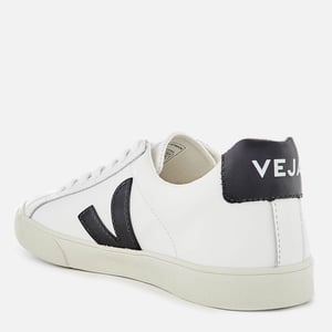 Women's VEJA Esplar Leather Court Trainers in White/Black