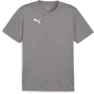Men's Puma Teamfinal Training Short Sleeve Performance T-Shirt in Cast Iron
