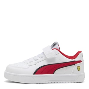 Boys Puma Kids Ferrari Caven 2.0 Low Top Trainers in White-Rosso C