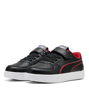 Boys Puma Kids Ferrari Caven 2.0 Low Top Trainers in Black-Rosso C