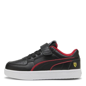 Boys Puma Kids Ferrari Caven 2.0 Low Top Trainers in Black-Rosso C