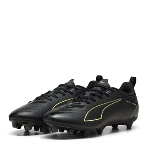 Boys Puma Kids Ultra 6 Play FG AG Football Boots in Blk-FL-GrnTrrn