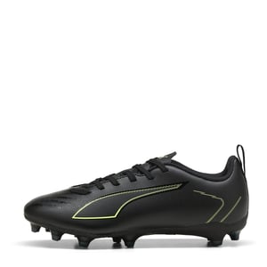 Boys Puma Kids Ultra 6 Play FG AG Football Boots in Blk-FL-GrnTrrn