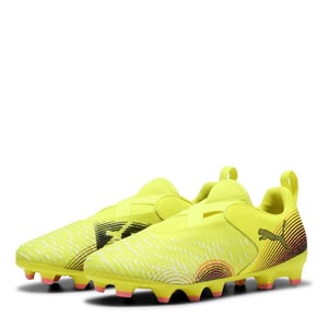 Boys Puma Future 8 Match Ll Fg Ag Jr Firm Ground Football Boots Unisex Kids in Yellow Alert