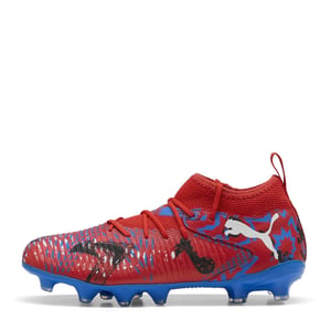 Boys Puma 8 Match Artificial Ground Football Boots Juniors in Red/Blue
