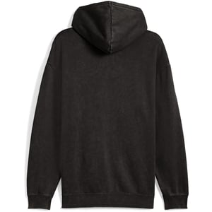 Men's Puma Elevated Relaxed Wash Overhead Hoodie in Black