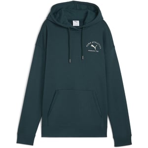 Women's Puma Class Relaxed Overhead Tech Fleece Hoodie in Green Terrain