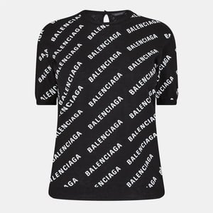 Women's Balenciaga Crew Neck Jumper in Black/White