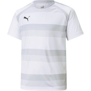 Boys Puma Teamvision Jersey Jr T-Shirt Unisex Kids in Wht-GlcrGry-Blk