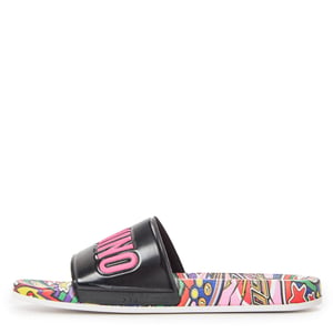 Women's Moschino Slider Slippers in Black