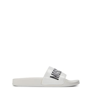 Men's Moschino Slider Slippers in White