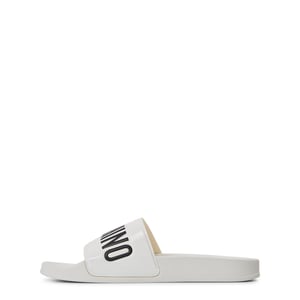 Men's Moschino Slider Slippers in White