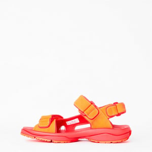 Men's Balenciaga Flat Sandals in Orange/Red