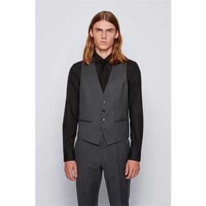 Men's Boss Waistcoat in Dark Grey