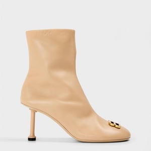 Women's Balenciaga Contemporary Heeled Ankle Boots in Seashell Be