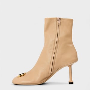 Women's Balenciaga Contemporary Heeled Ankle Boots in Seashell Be
