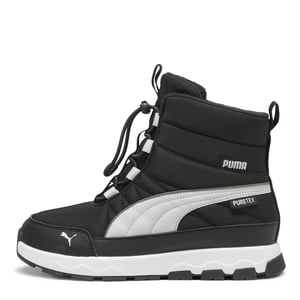 Boys Puma Kids Evolve Puretex Snow Boots in Blk-Ash Gry-Wht