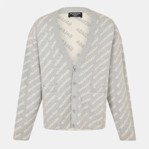 Men's Balenciaga Cardigan in Grey/White