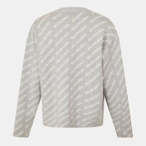 Men's Balenciaga Cardigan in Grey/White