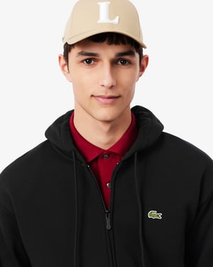 Long Sleeve Logo Detail Hoodie in Black