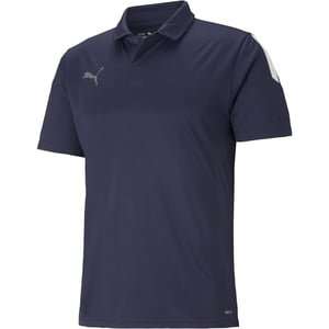 Men's Puma Teamliga Sideline Polo Shirt in Peacoat/White