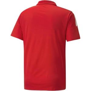 Men's Puma Teamliga Sideline Polo Shirt in Red/White