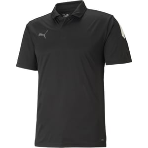 Men's Puma Teamliga Sideline Polo Shirt in Black/White