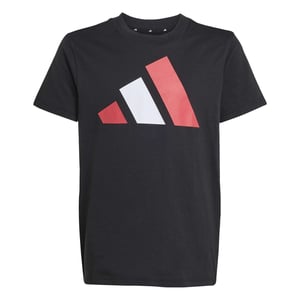 Boys adidas J Bl Tee 160 in Black/Pure Ruby