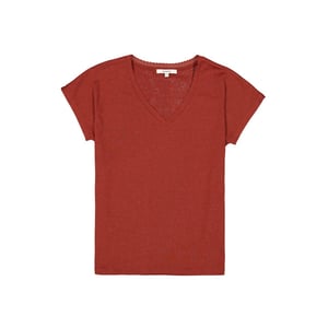 Garcia Jeans T-shirt korte mouw met lurex brique