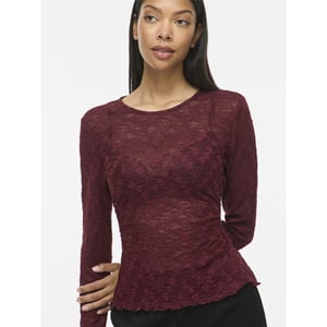 Vila Vifay o-neck ls top noos bordeaux