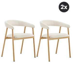 Multifurn Eetkamerstoel scandic beige eiken (set van 2)