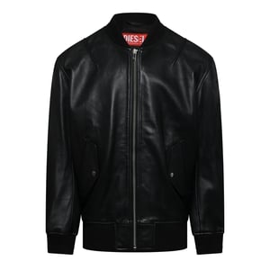 Men's Diesel L Pritts New Leather Jacket in Black Black B