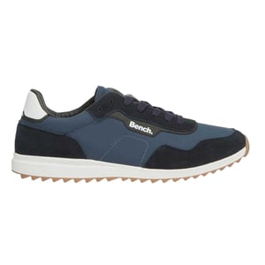 Bench Heren Brooke suède platte sportschoenen (Marine)
