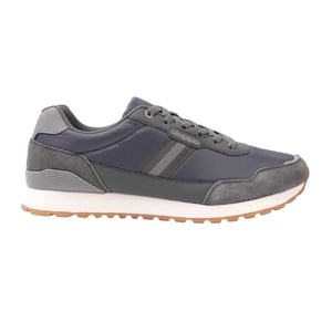 Kappa Lage suède sneakers voor heren met Draydon-logo (Donkergrijs)