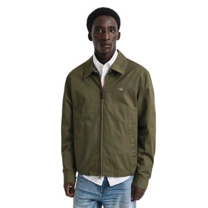 Gant Herenwindjack van katoenen twill, waterafstotend, normale pasvorm (Groen)