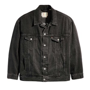 Levis Mens Liberation denim truckerjack (Zwart)